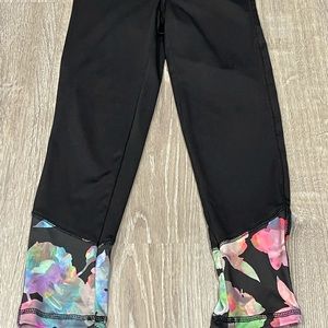 Live Love Dream Leggings Black Floral XS C6